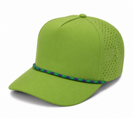 Gorra Lisa Curva 5 Paneles Microlaser Con Cordon Impermeable 5036