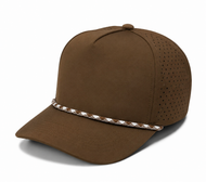 Gorra Lisa Curva 5 Paneles Microlaser Con Cordon Impermeable 5036