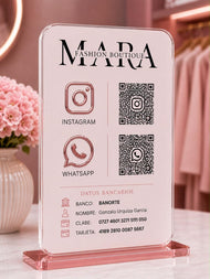 Display Inteligente QR + NFC Personalizado para Negocios